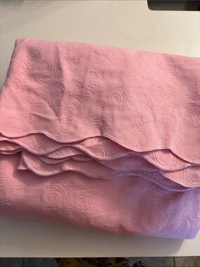 Lilly Pulitzer Pink Scalloped Edge Coverlet